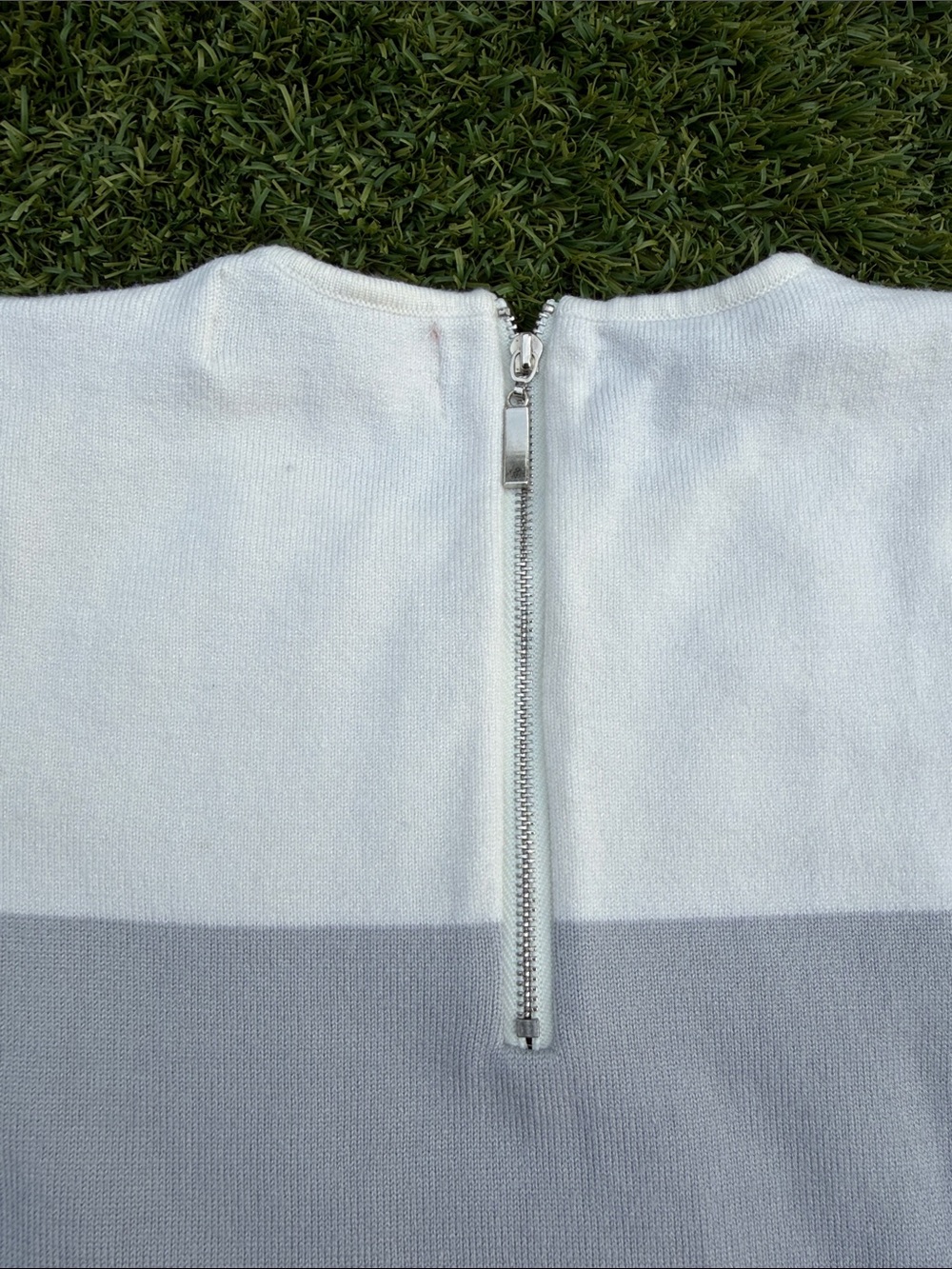 Philosophy Striped Ombre Midi Dress in White, Gray & Black - Picture 10 of 11